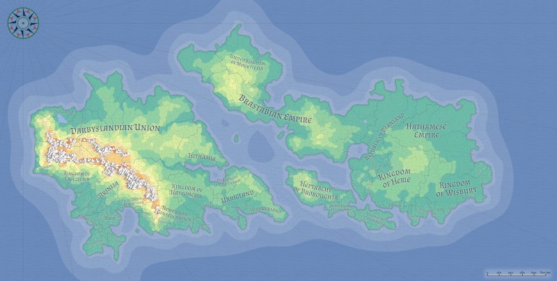 Trives: Geografická mapa